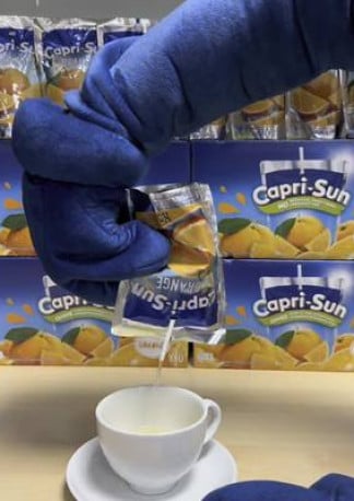 Did you enjoy my cameo? 📷 Feeling like a movie star already ☀️☕️ #caprisun #juice #iconic #movie #easteregg #teatime