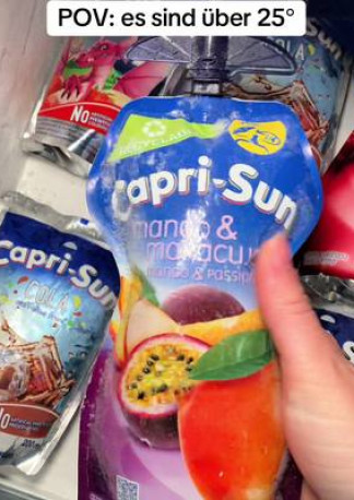 Erstmal Capri-Sun einfrieren 🥶 #caprisun #caprisonne #hitzewelle #sommer #hitze #hack 