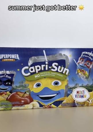 perfect for the summer holiday 😍☀️ #caprisun #summer #iconic #superpowers #limitededition #globalpromo #juice 