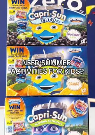NEED SUMMER ACTIVITIES FOR KIDS?? ☀️ #GB residents, 18+, ends 31/08/25, full T&C: https:// gb.caprisunsuperpower.com/ terms-and-conditions