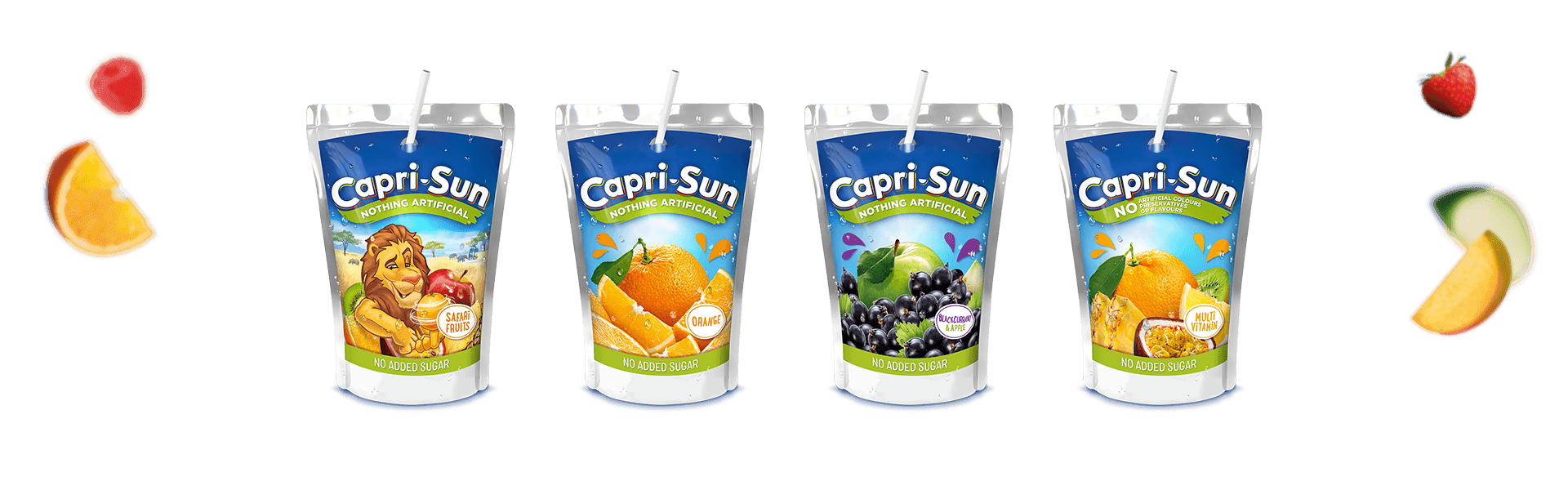 Capri-Sun Website Header No added sugar