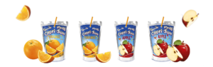 Capri-Sun Orange 200ml Orange 100ml Apple 100ml Apple 200ml with flying fruits